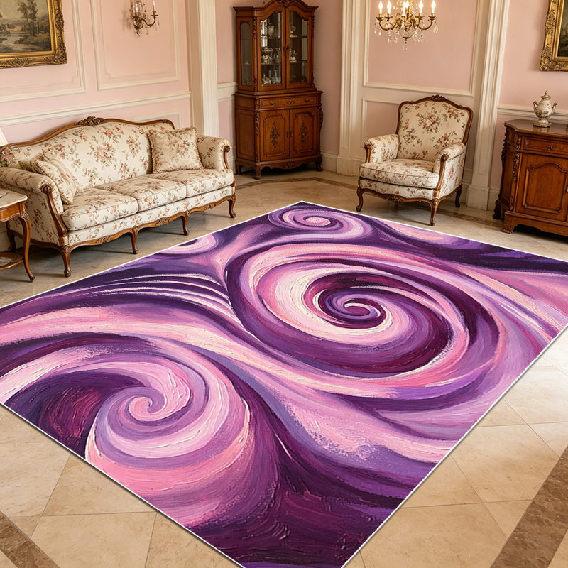 1PC Abstract Swirl Oil Painting area rugs for Living Room, Soft and Comfortable, Suitable for all seasons, easy-to-maintain, machine washable Indoor floor mat, Under Table Farmhouse suitable for dining room, bedroom, kitchen, entryway, home hallway,