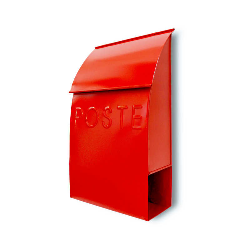 Boîte aux lettres murale à poste pointu Milano, Rouge