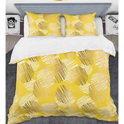 Ensemble de housse de couette abstrait géométrique iii mid-century
