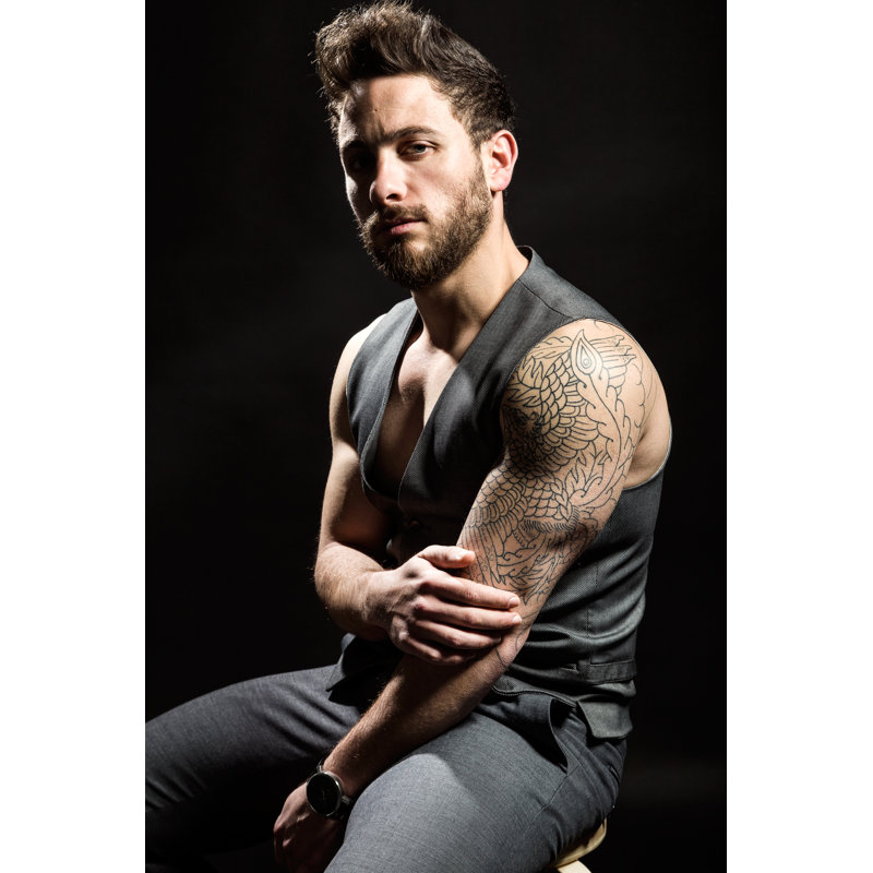 Handsome Young Man - Wrapped Canvas Print, 30cm H x 20cm W x 3.8cm D