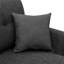 Canapé modulaire 76,5 po en mélange de lin à 3 places avec lit escamotable, rangement pour chaise longue réversible, conception, coussins en mousse mi-ferme, noir anthracite, assise facile à assembler, rapide