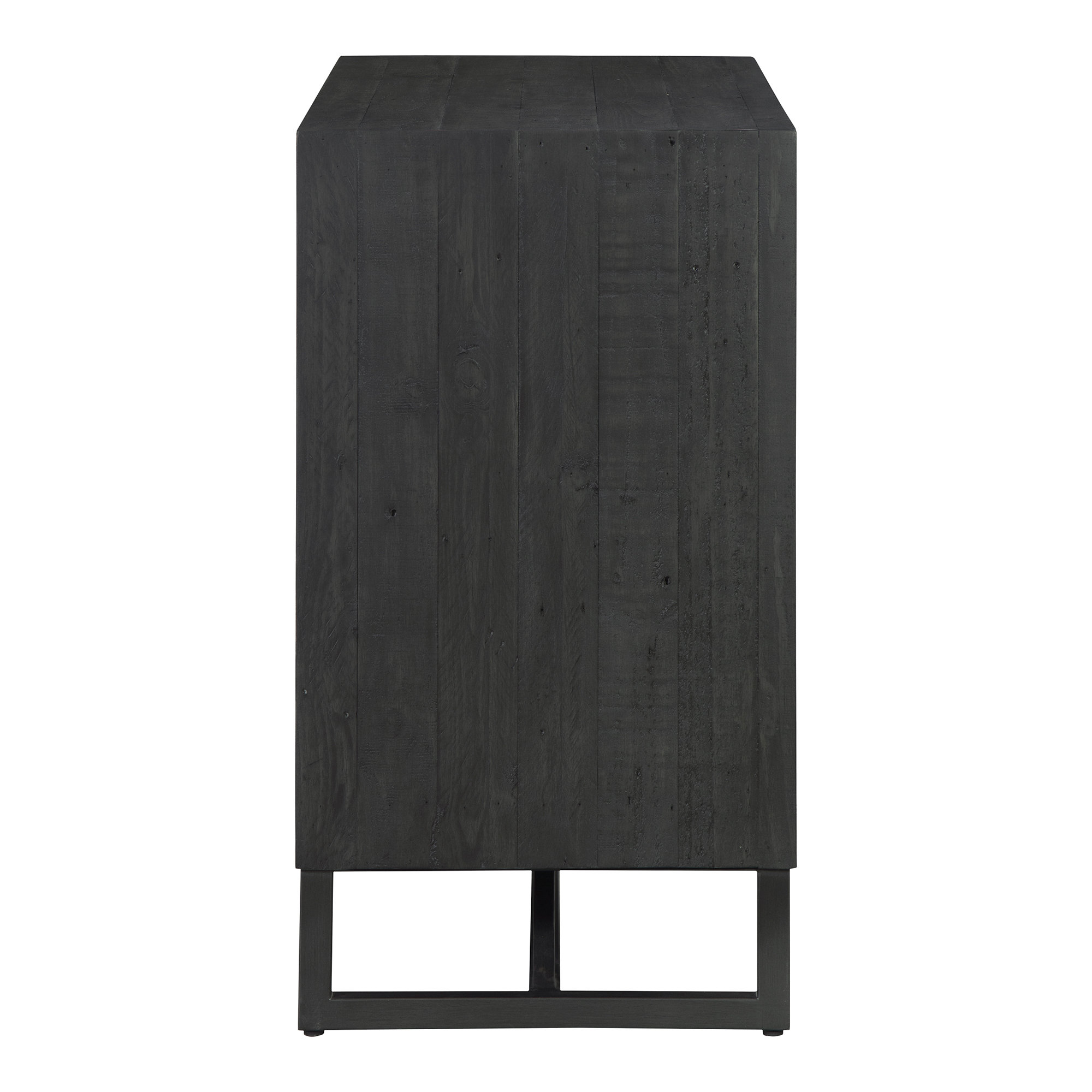 Lopez Solid Wood Storage Cabinet, Black
