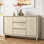 Armoire de rangement moderne avec 2 portes, 3 tiroirs et un cadre encadré
