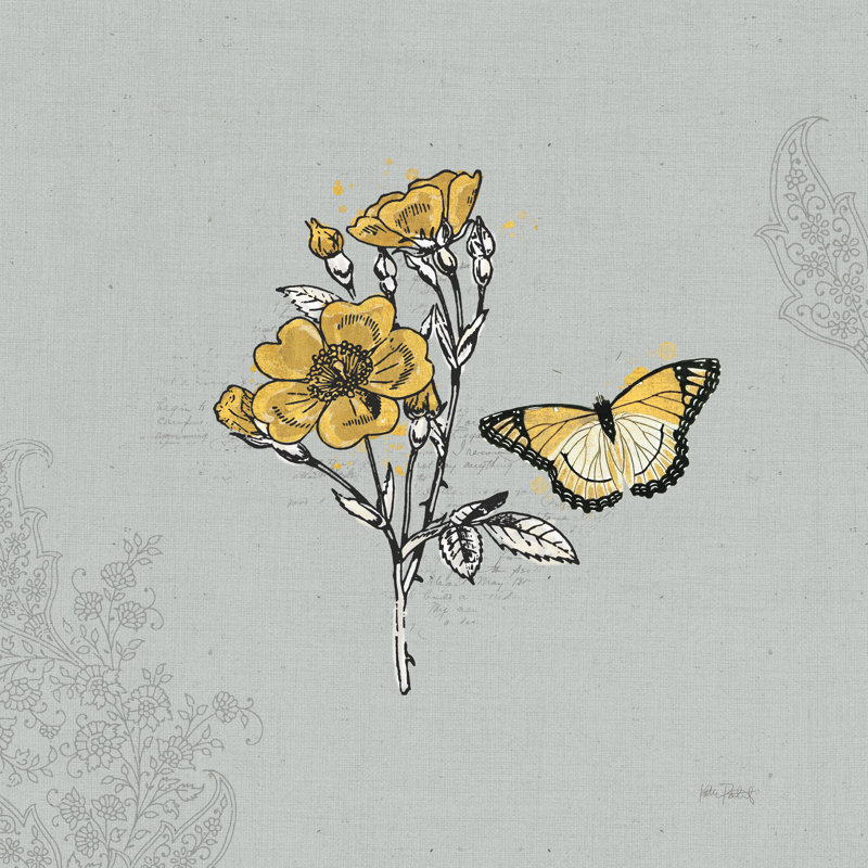 Harvest Fields III Grey by Katie Pertiet - Wrapped Canvas Painting, 30cm H x 30cm W