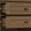 Table de chevet transitionnelle en bois massif avec tiroirs et tablette ouverte Warm Shaker-329681609