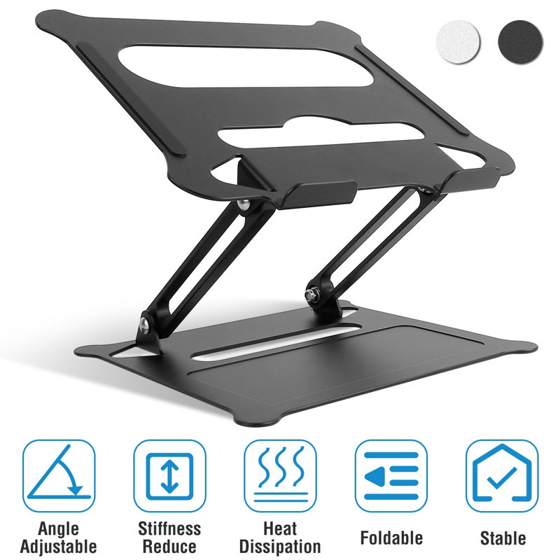 Megin Aluminum Desk, Black