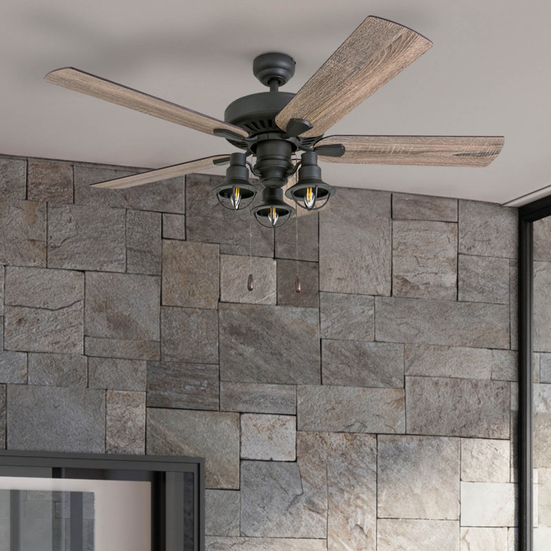Ventilateur de plafond 52 po avec lumière DEL Ennora, Standard sans télécommande