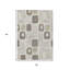 Tapis intérieur / extérieur beige lavable taupe et brun clair 3 pi x 5 pi