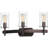 Regina 3-Light Indoor Antique Bronze Bathroom Vanity Wall Mount with Clear Glass Cylinder Shades