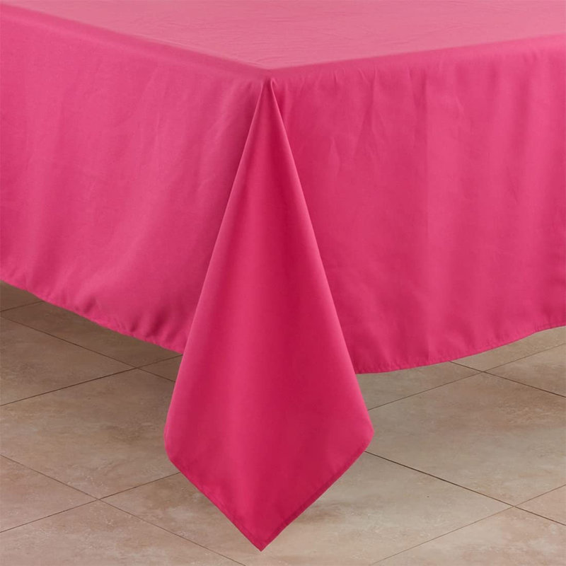 Rectangular Polyester Tablecloth, 60" L x 60" W, Fuchsia