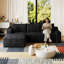 Chaise longue en velours côtelé Compression