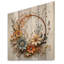 Couronne florale beige et orange Kaydynce I sur bois-322937507