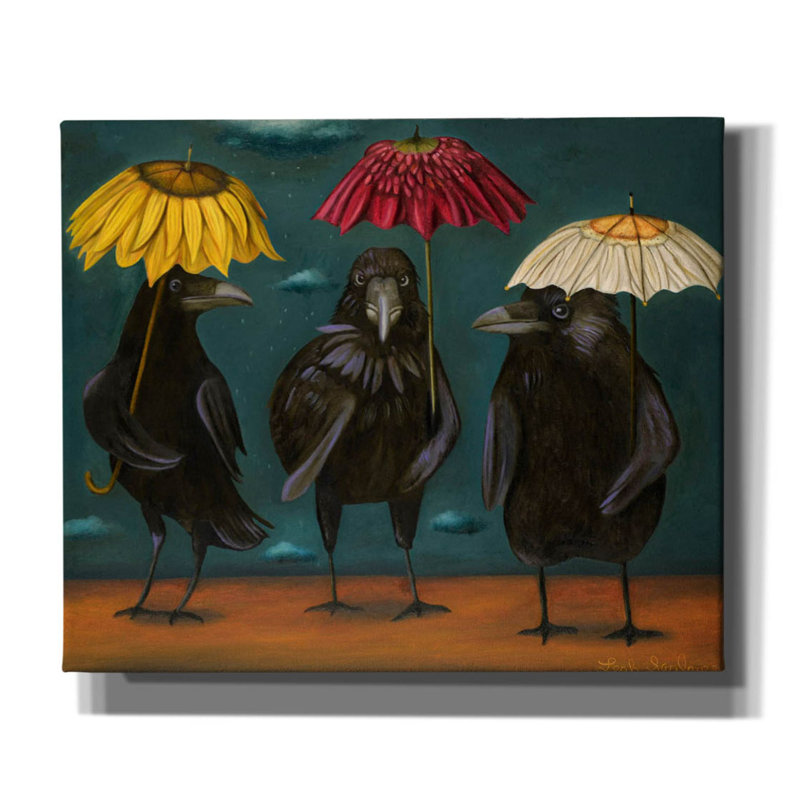 " Ravens Rain " by Leah Saulnier, 20" H x 24" W x 0.75" D