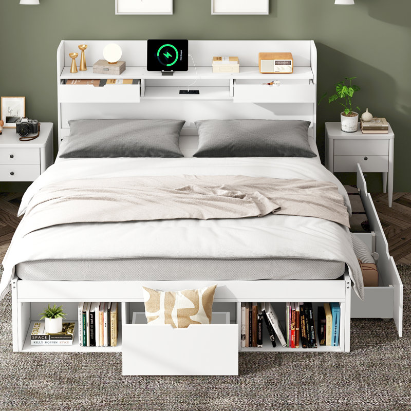 Double (4'6) Standard Bed Frame with Storage Included