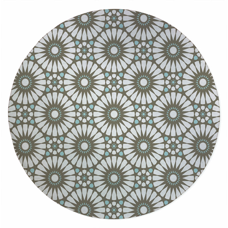Sylvia Outdoor Area Rug, Round 5'
