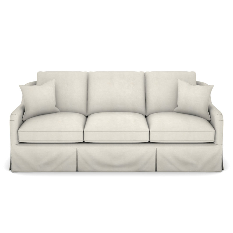 Fisher Waterfall Skirt Sofa, Nadia Parchment