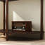 Louie Half-Moon Console Table with 2 Doors and Bottom Shelf-118658994