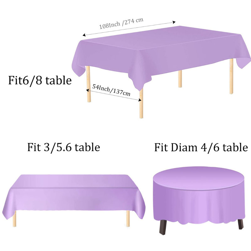 Ebrahim Tablecloth, 137cm W x 274cm L, Light Purple