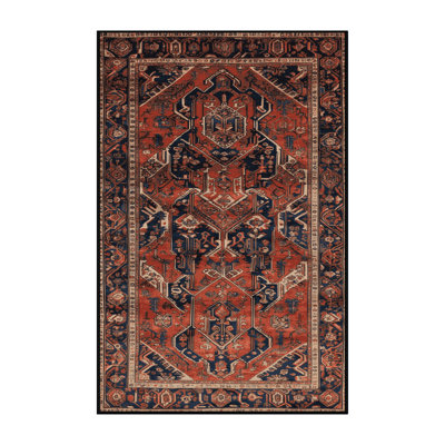 Machine Washable Persian Brown Area Rug