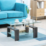 Table basse à 4 pieds avec rangement Antima