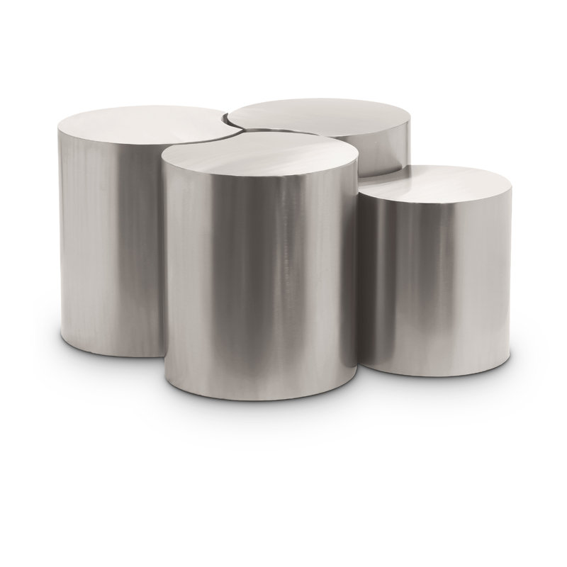 Ensemble de table de groupage Hylie Drum 4, Argent
