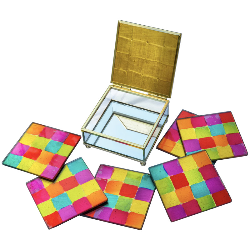Coaster Set With Holder