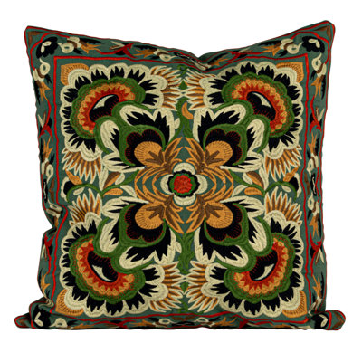 Cotton Throw Square Pillow Cover & Insert