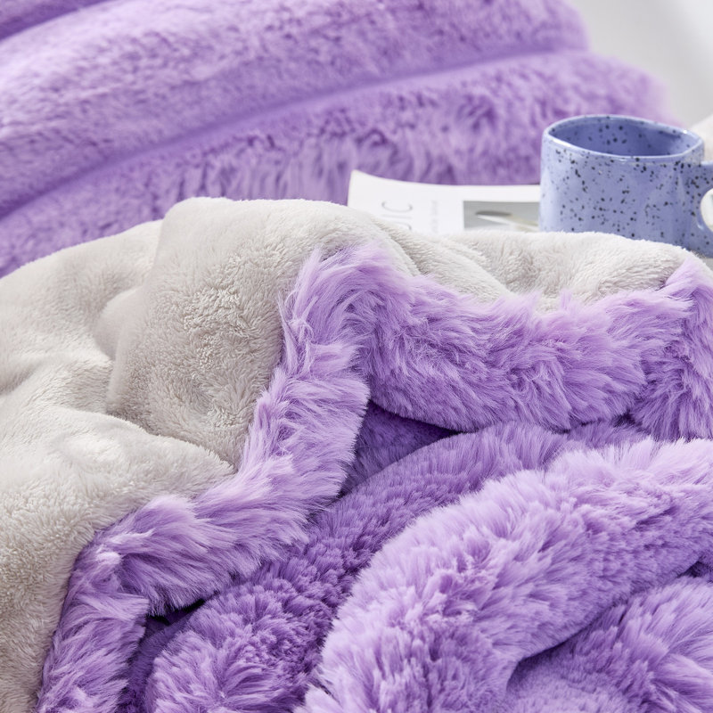 Roll Cakes Chunky Bunny - Coma Inducer Oversized Comforter Set, Twin XL Comforter + 1 Standard Sham, Purple