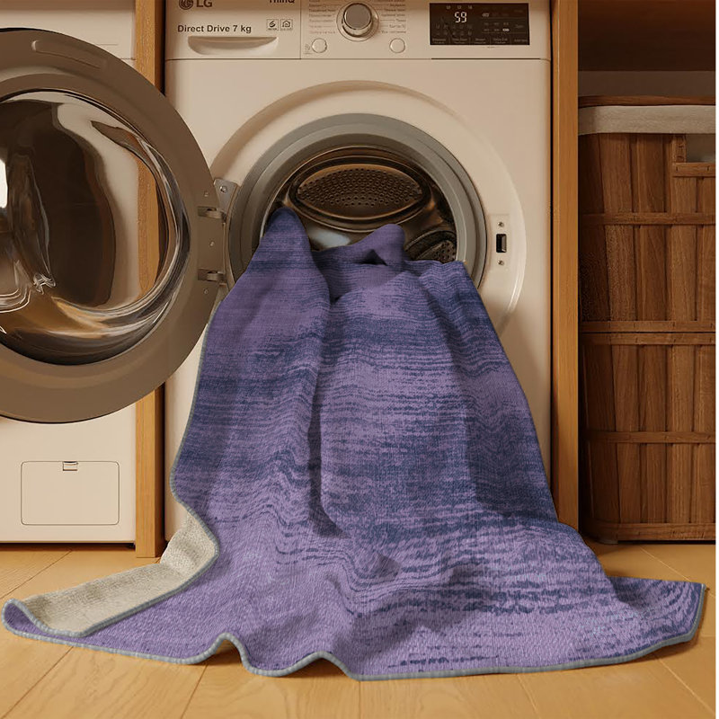 Tapis mauve lavable à la machine, Rectangle 2 pi x 3 pi