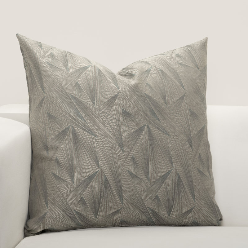 F Scott Fitzgerald  Fine Point Graphite Square Pillow Cover & Insert, Blue, 18" x 18", Feather