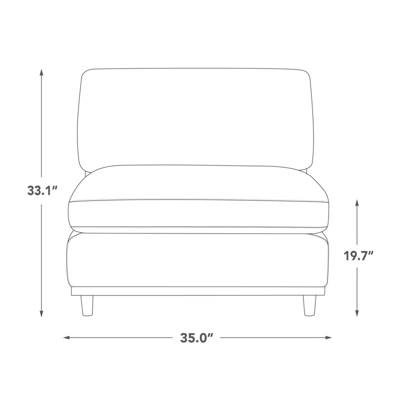 Fauteuil d'appoint surdimensionné 34 po Laima Assiatou, Lin lin