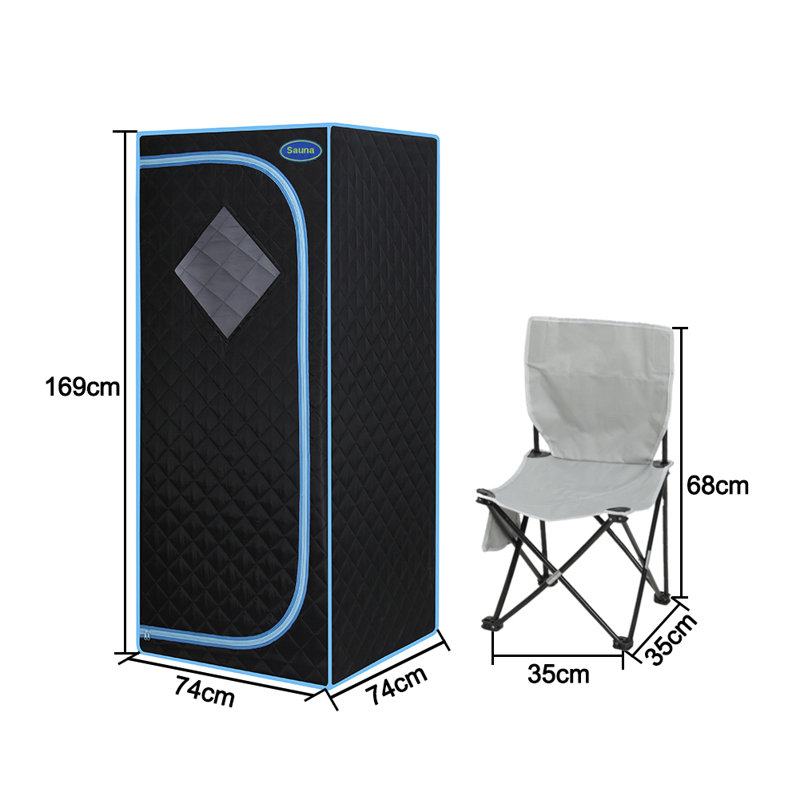 Holaki 1-Person Portable Traditional Steam Sauna Tent With Remote Control, Black