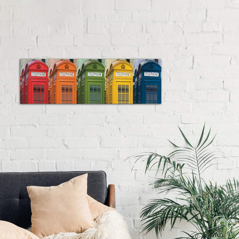 Hello London by Assaf Frank - No Frame Panoramic Print on Canvas, 30.48 cm H x 91.44 cm W x 1.91 cm D