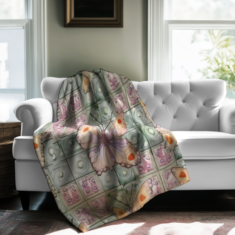 Gentle Flutter - 1 Piece Premium Blanket, Queen