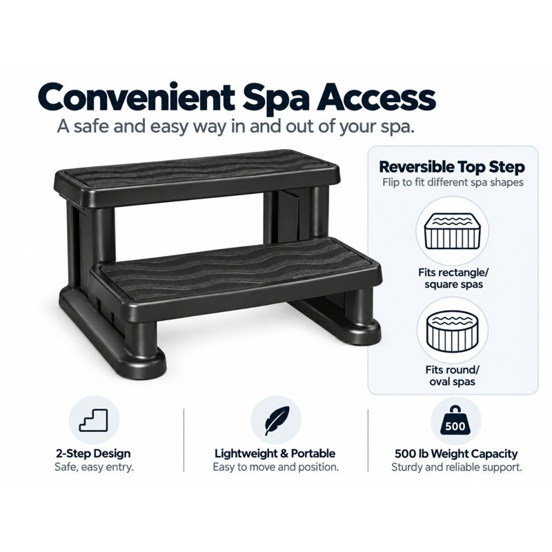 Marche pour spa Lifesmart, Noir