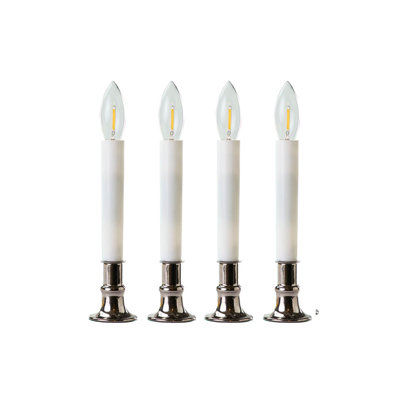 IMC electric candle w/LED bulb and sensor - set of 4