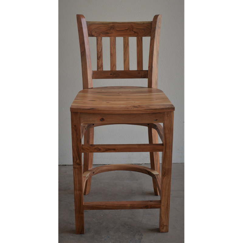Kaleiah Solid Wood Counter Stool