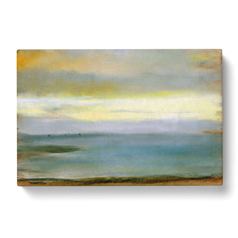 Beach At Low The Tide by Edgar Degas - Wrapped Canvas Painting, 40cm H x 60cm W x 3cm D