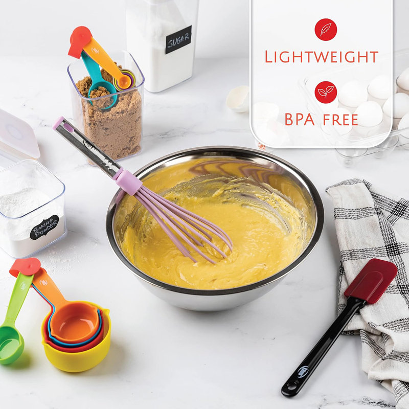 Ensemble d'ustensiles de cuisine de 24 pièces Kaluns - silicone résistant à la chaleur et acier inoxydable, antiadhésif, poignées ergonomiques, ustensiles de cuisine complets