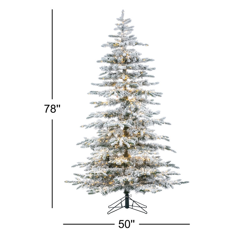 6.5' Flocked Mountain Pine, 6.5' H
