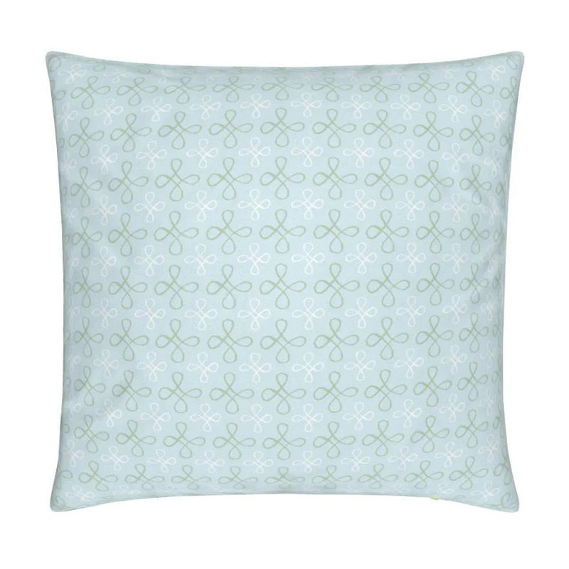 Palace Floor Small Repeat Luxury Throw Pillow, Blue/Sage Green, Square 22"