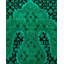 Tapis noué à la main unique en son genre Holsworth - vert