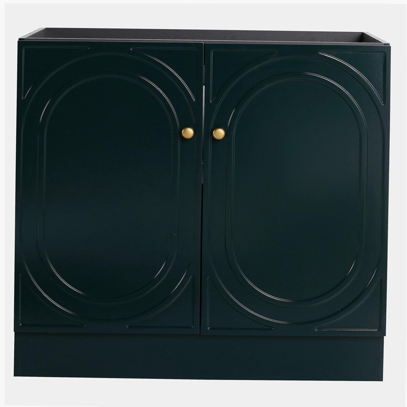 Meuble-lavabo autoportant 36 po et 2 portes d'armoire à fermeture en douceur - lavabo non inclus