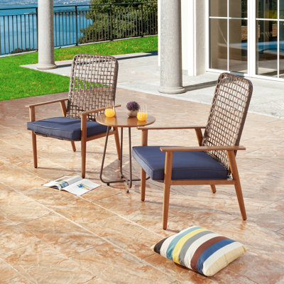 Hawes 2 - Person Patio Conversation Sets with Cushions