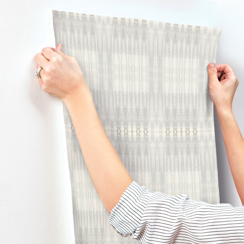 Geometric Grass Cloth Wallpaper, Natural