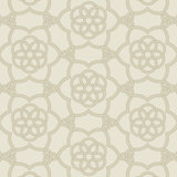 Floret Lattice - Golden Wheat Wallpaper
