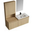 Meuble-lavabo simple 54 po avec armoire supérieure, lavabo en céramique et conception sans poignée 54 po