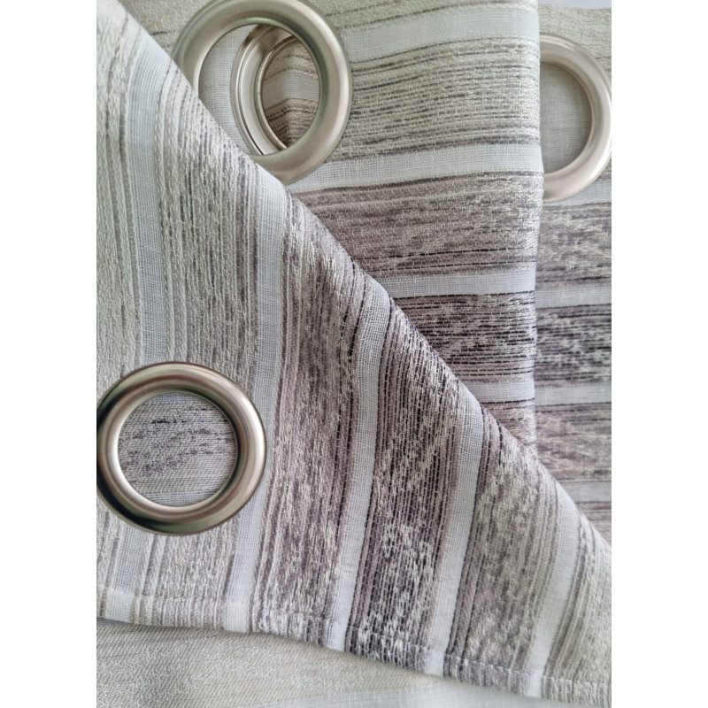 Wheelersburg Voile Panel Eyelet Sheer Curtain, Grey, 55 x 90 cm