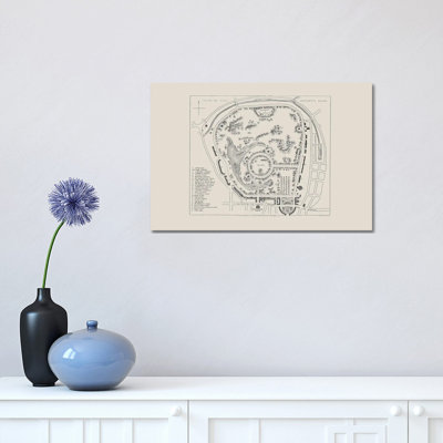 Regent's Park Map 1 Piece Wrapped Canvas Painting