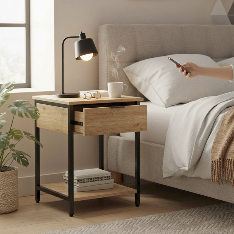 Althea Side Table with Storage
